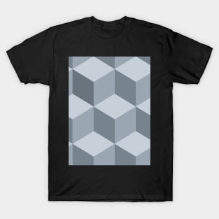 Geometric box pattern grey T-Shirt